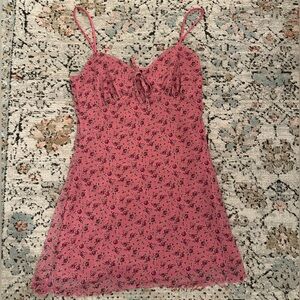 Urban Outfitters Mesh Pink Floral Mini Dress | M